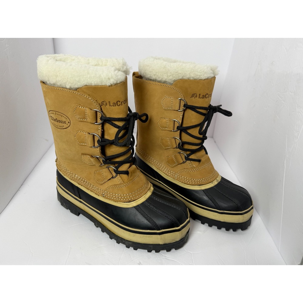LaCrosse Serious Footgear Tan Black Suede Rubber Winter Pac Boots 298280 Mens 7